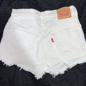 Levi's Women's White Denim Jean Shorts